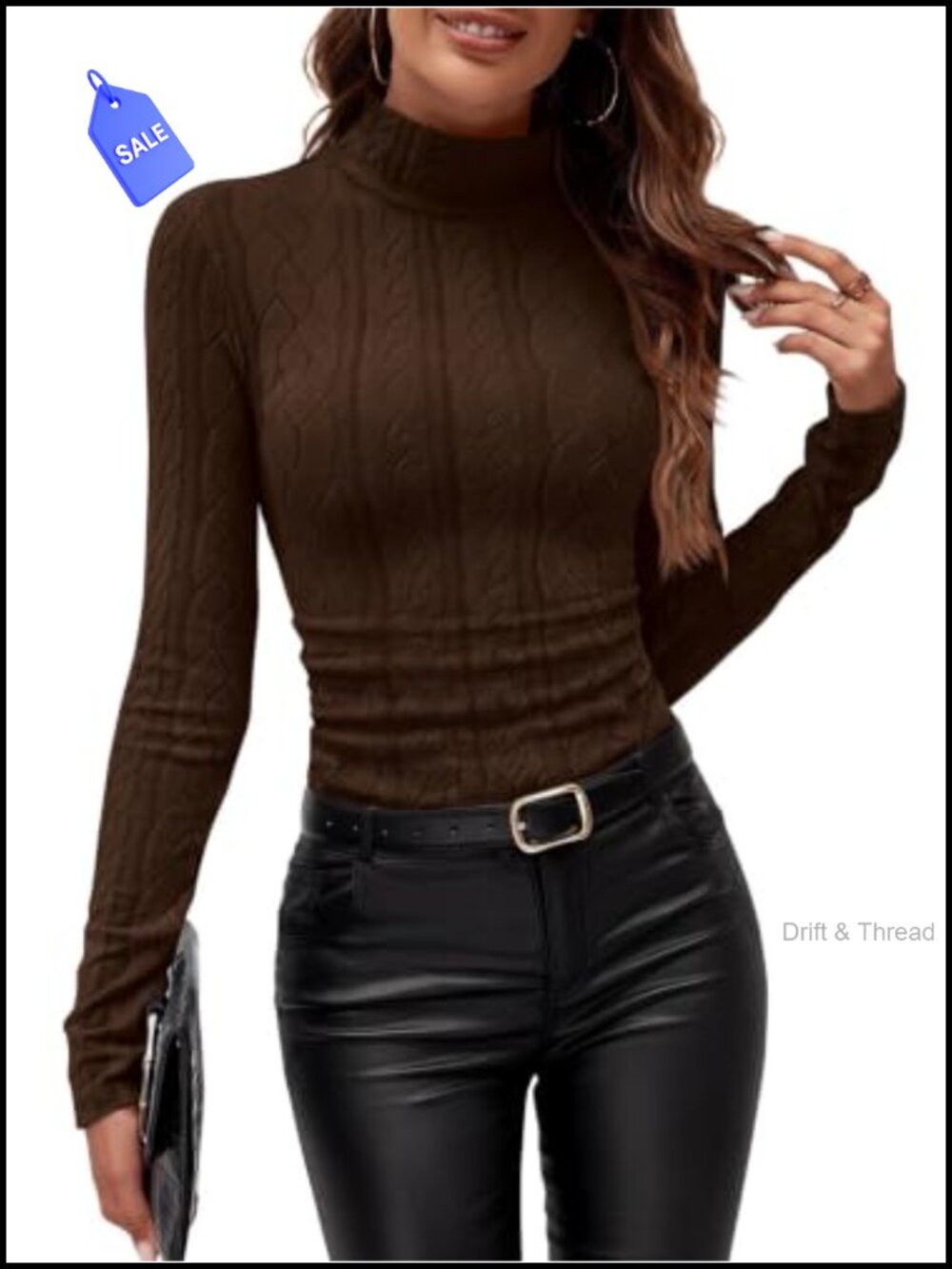 Lightweight Textured Mock Neck Long Sleeve Pullover Top